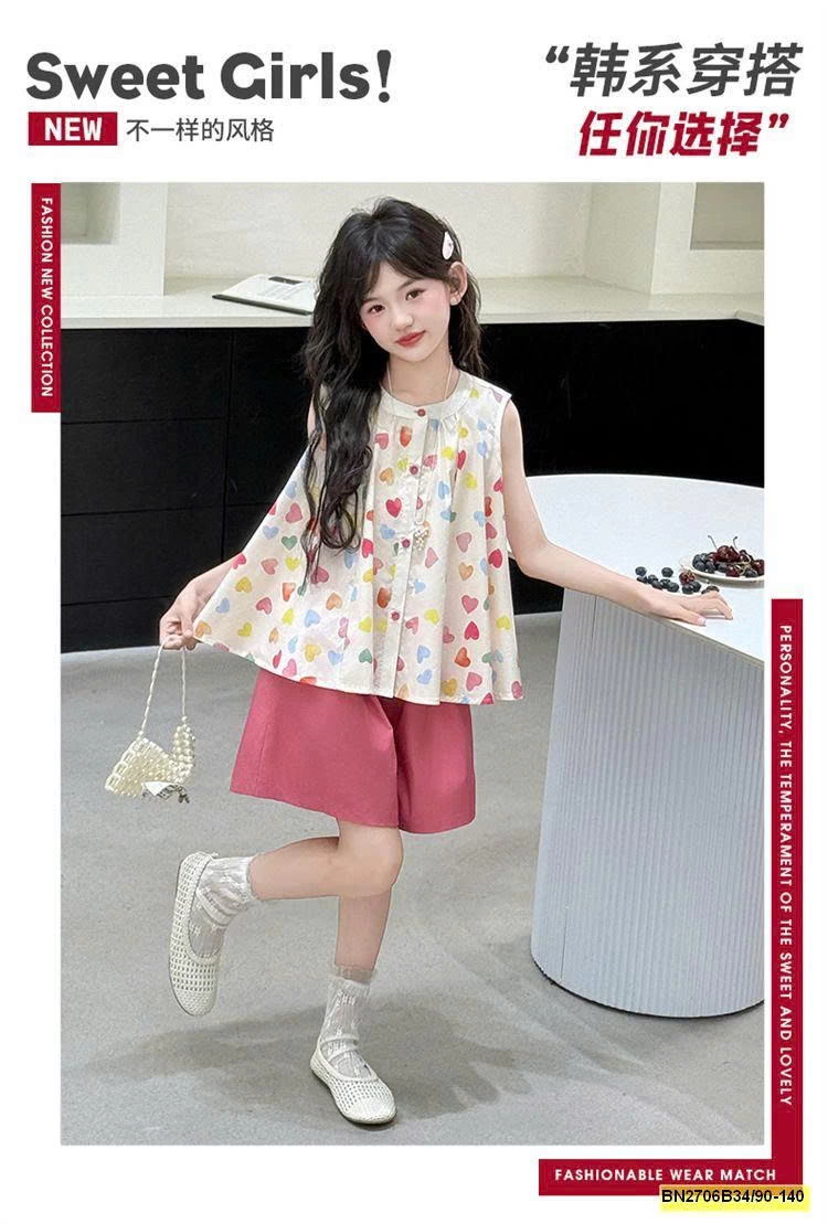 SÉT TRAI TIM HỒNG BÉ GÁI