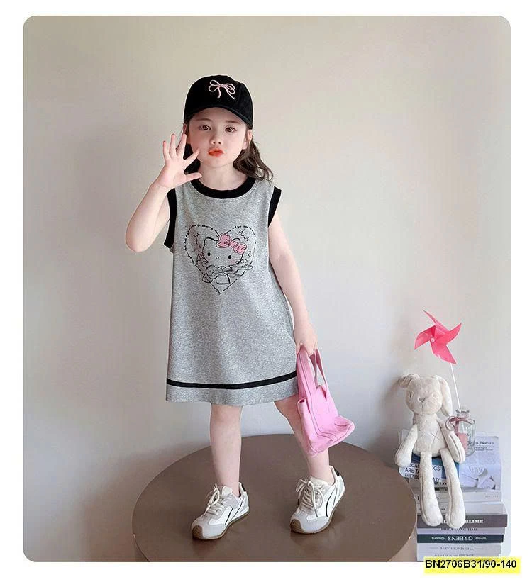 ĐẦM COTTON KITTY XÁM