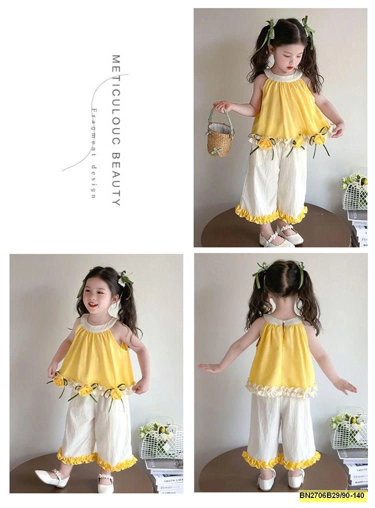 BỘ BÉ GÁI VÀNG CỔ YẾM