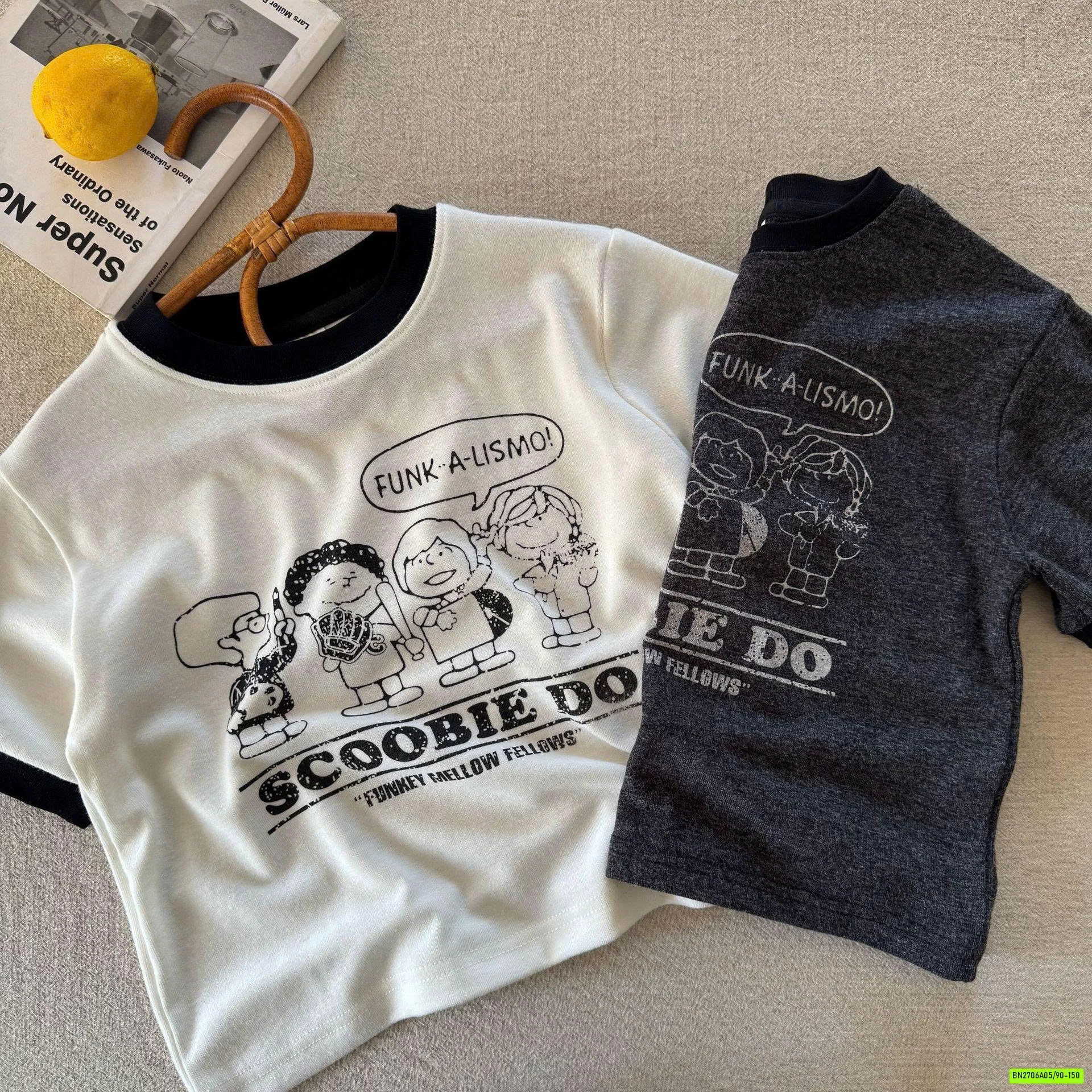 ÁO THUN VIỀN CỔ IN HÌNH EM BÉ