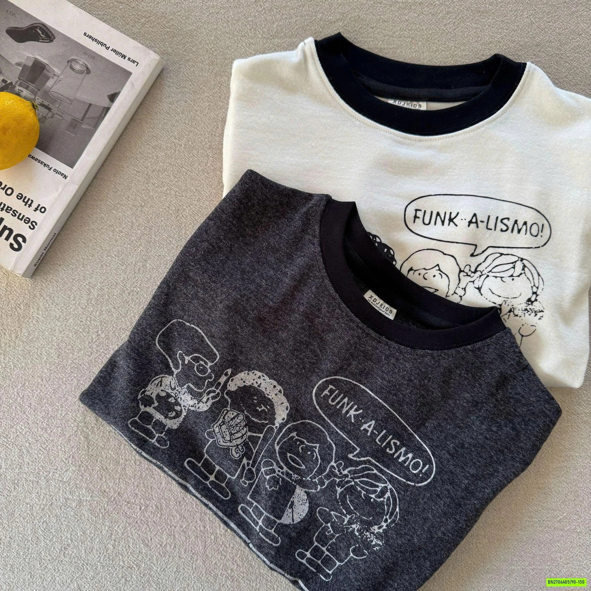 ÁO THUN VIỀN CỔ IN HÌNH EM BÉ