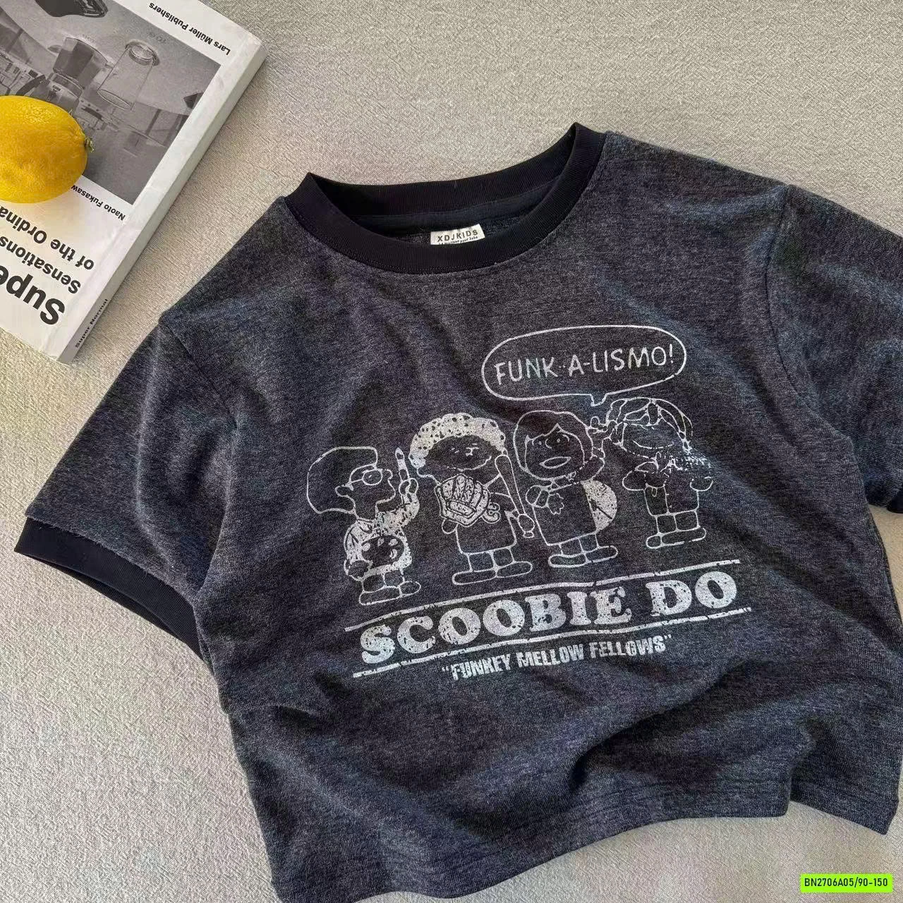 ÁO THUN VIỀN CỔ IN HÌNH EM BÉ