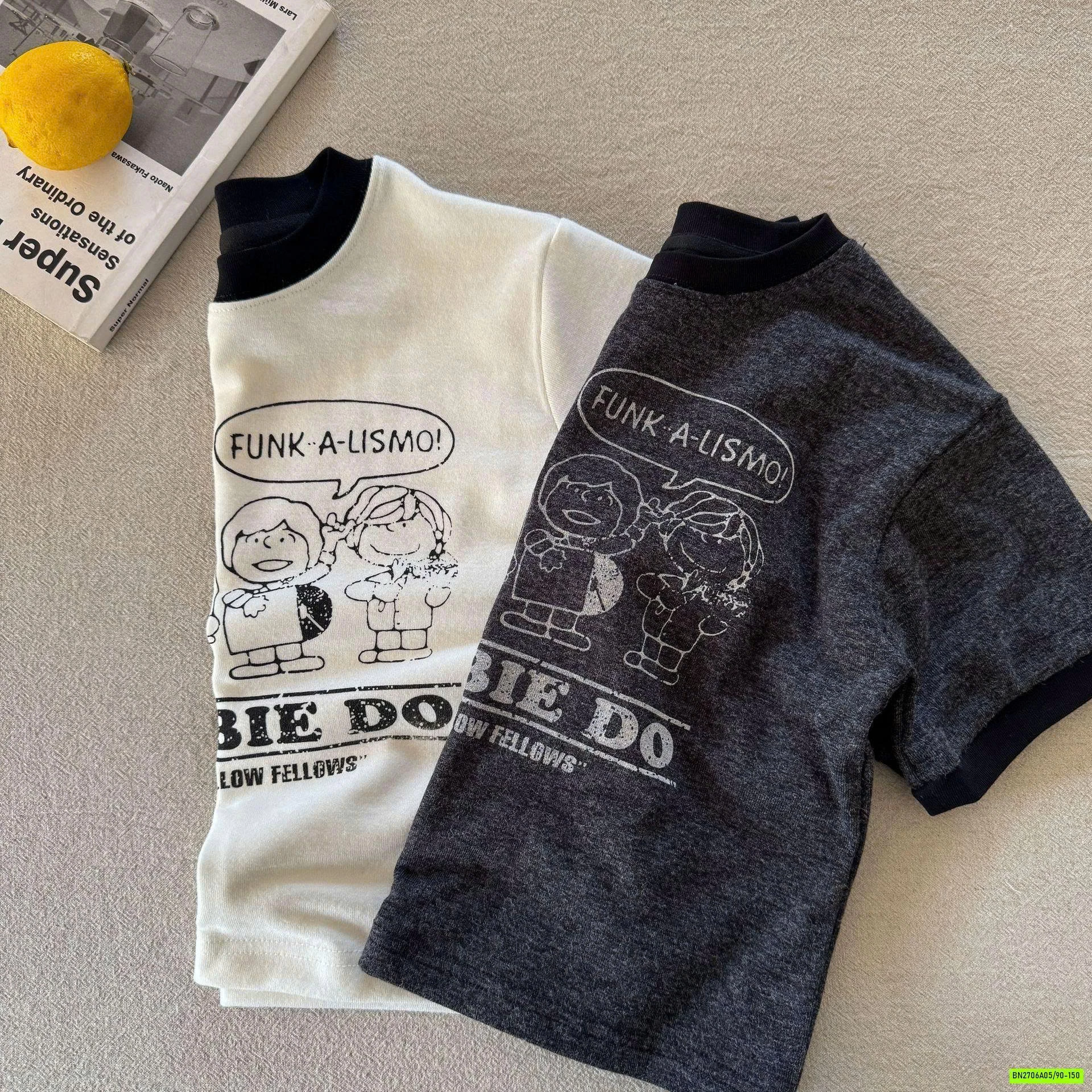 ÁO THUN VIỀN CỔ IN HÌNH EM BÉ