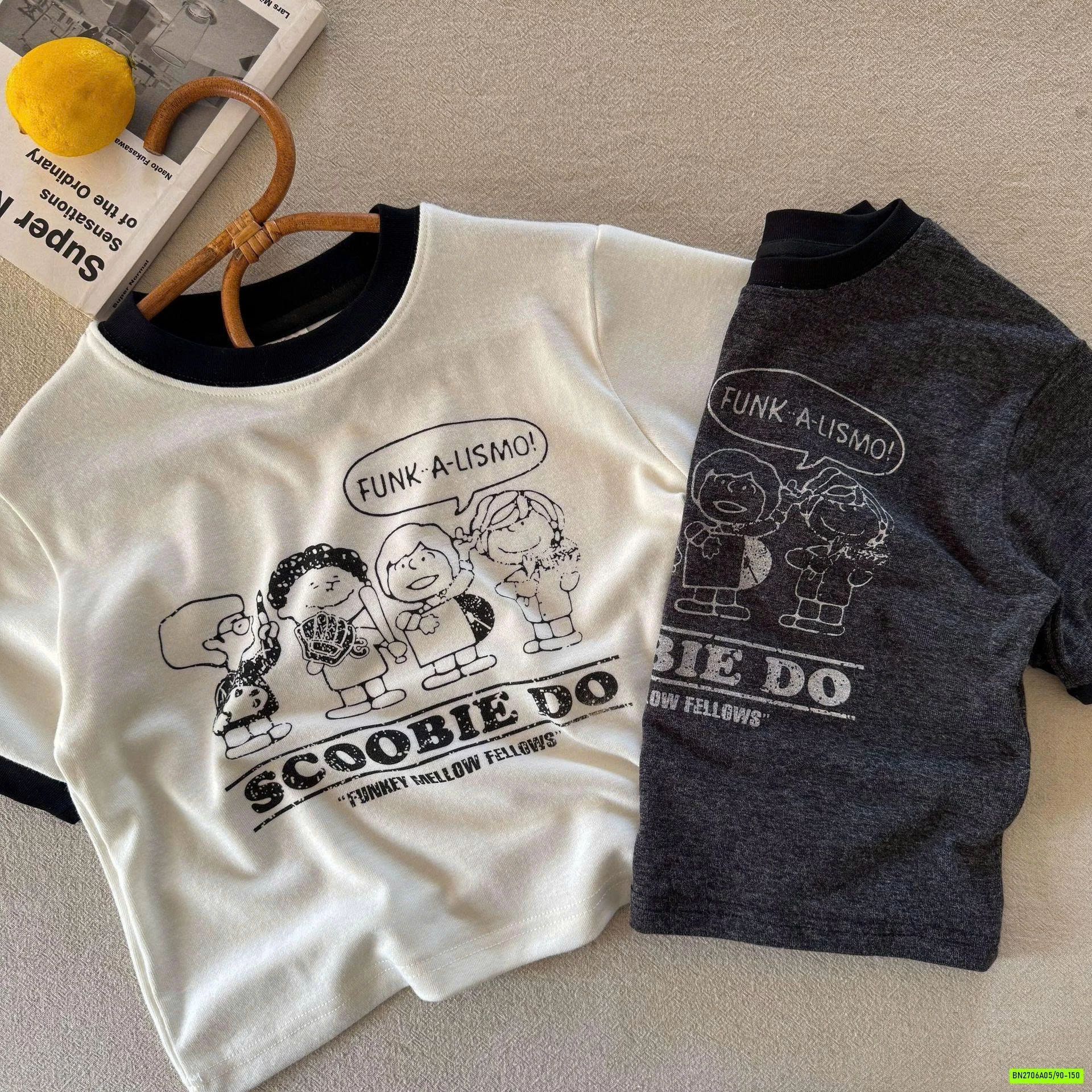 ÁO THUN VIỀN CỔ IN HÌNH EM BÉ