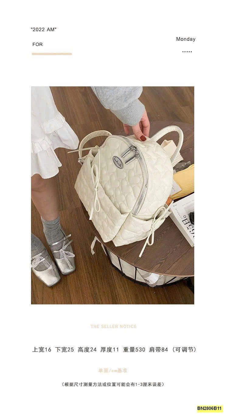 BALO MINI TRÁI TIM THỜI TRANG