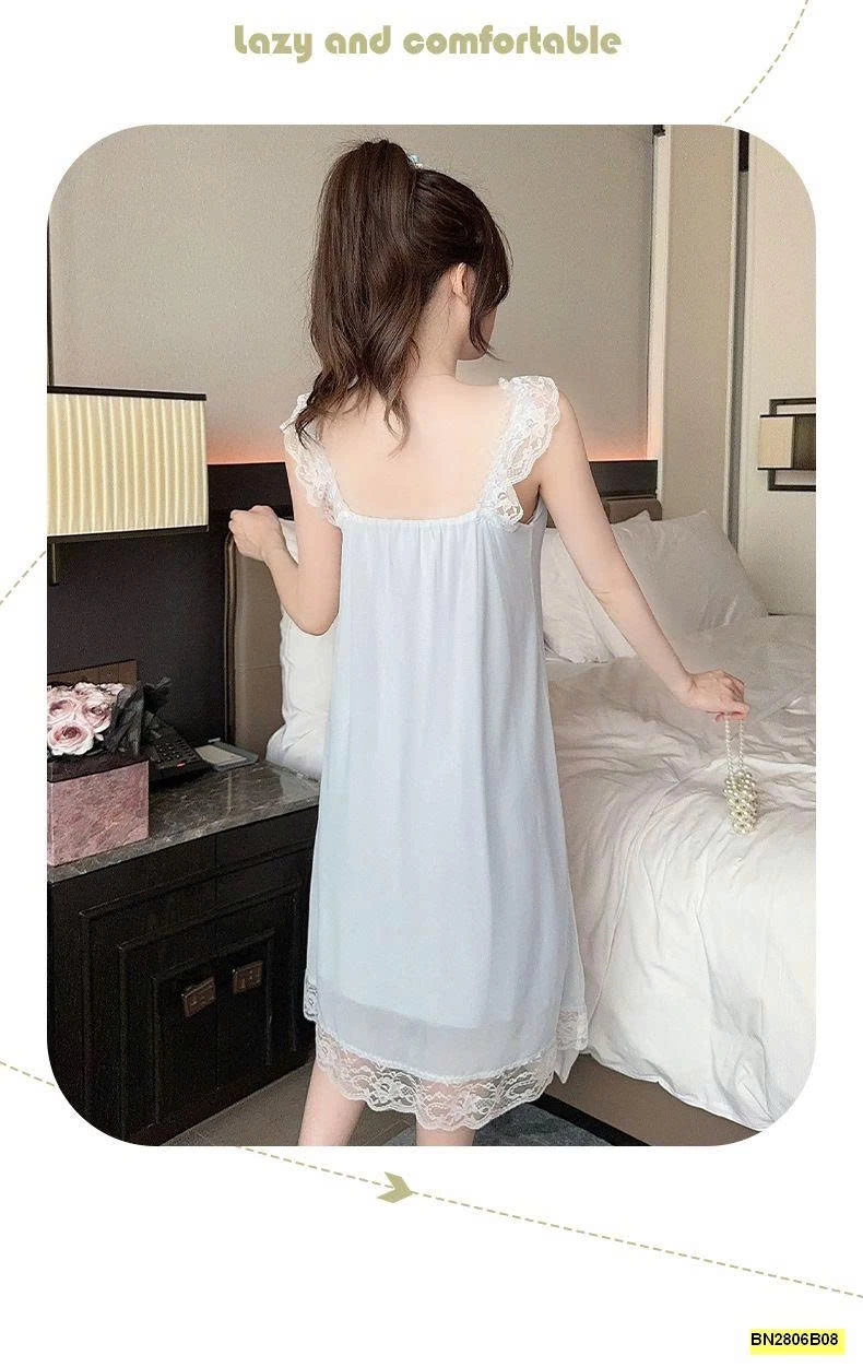 ĐẦM NGỦ LỤA PHỐI REN