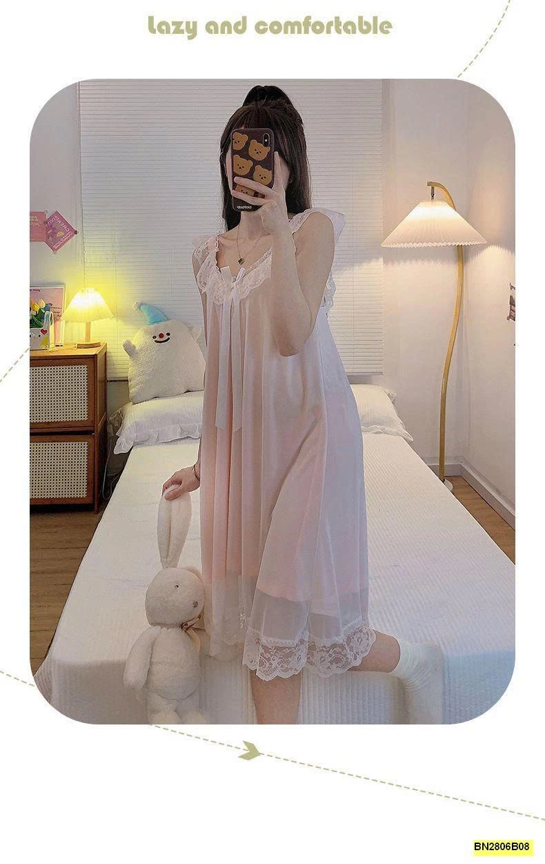 ĐẦM NGỦ LỤA PHỐI REN