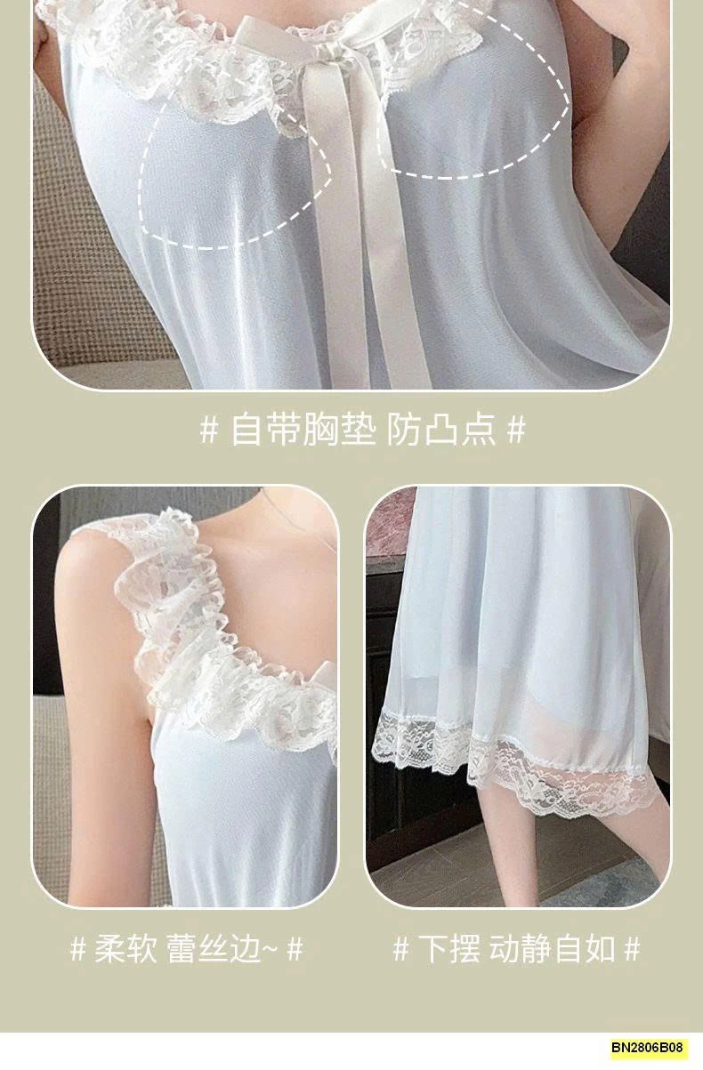 ĐẦM NGỦ LỤA PHỐI REN