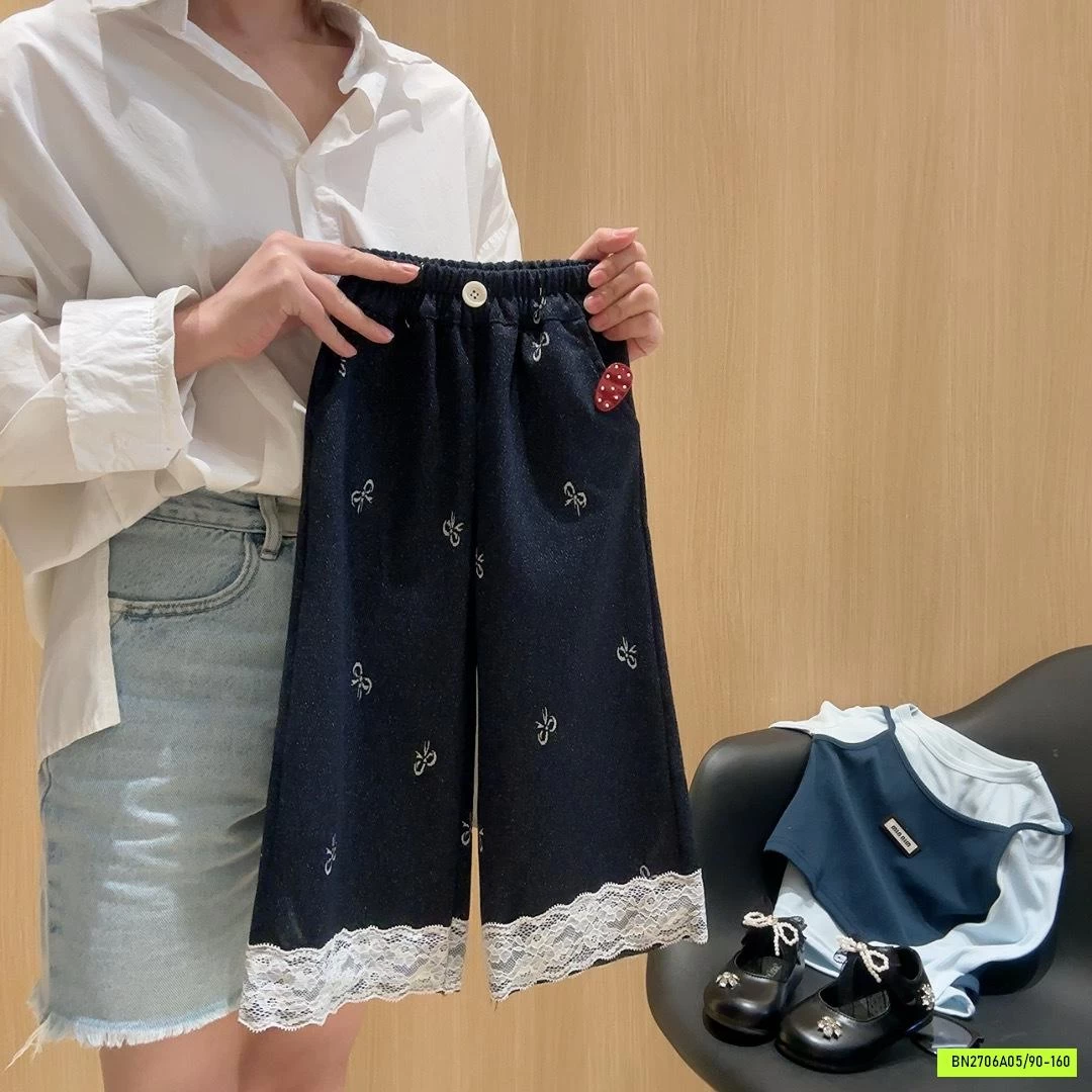 QUẦN SUÔNG NƠ VIỀN REN