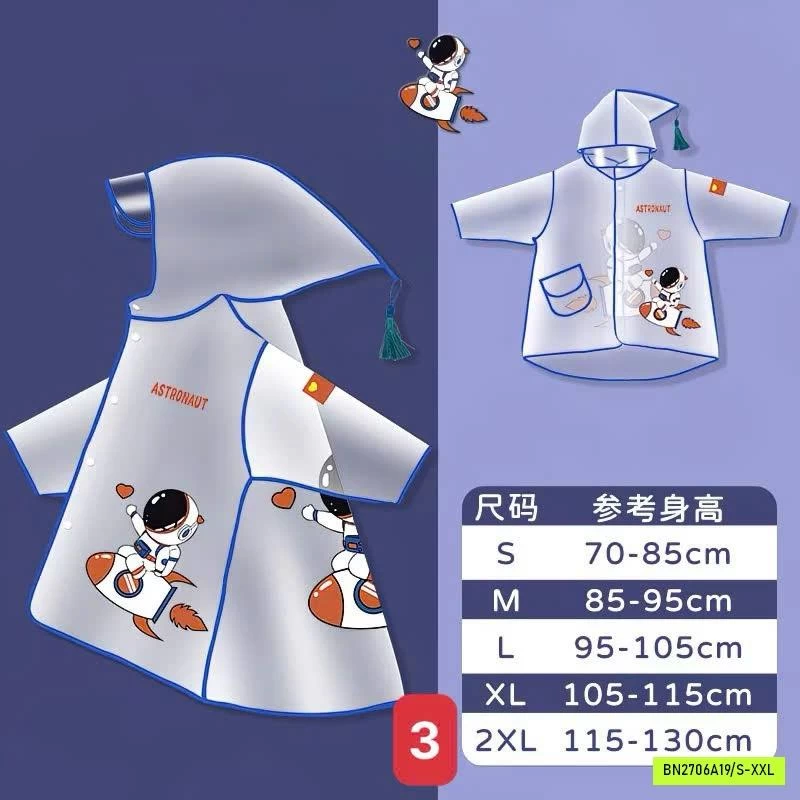 ÁO MƯA BÉ TRONG SUỐT SIÊU DAI CHO BÉ