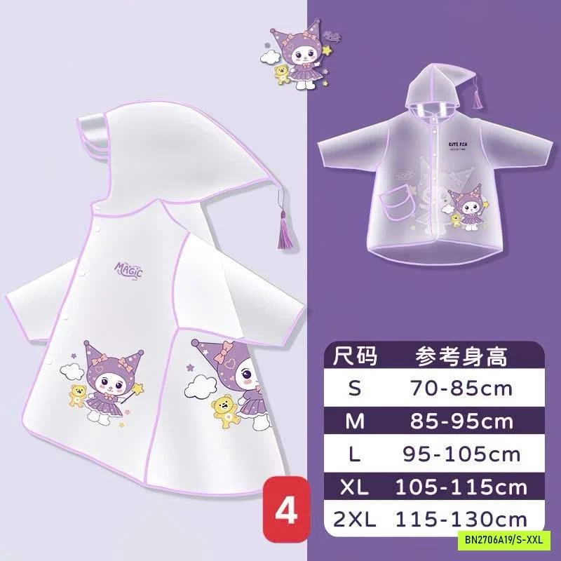 ÁO MƯA BÉ TRONG SUỐT SIÊU DAI CHO BÉ