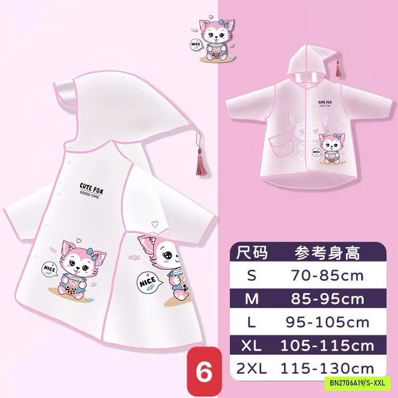ÁO MƯA BÉ TRONG SUỐT SIÊU DAI CHO BÉ