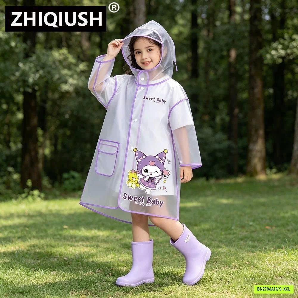 ÁO MƯA BÉ TRONG SUỐT SIÊU DAI CHO BÉ