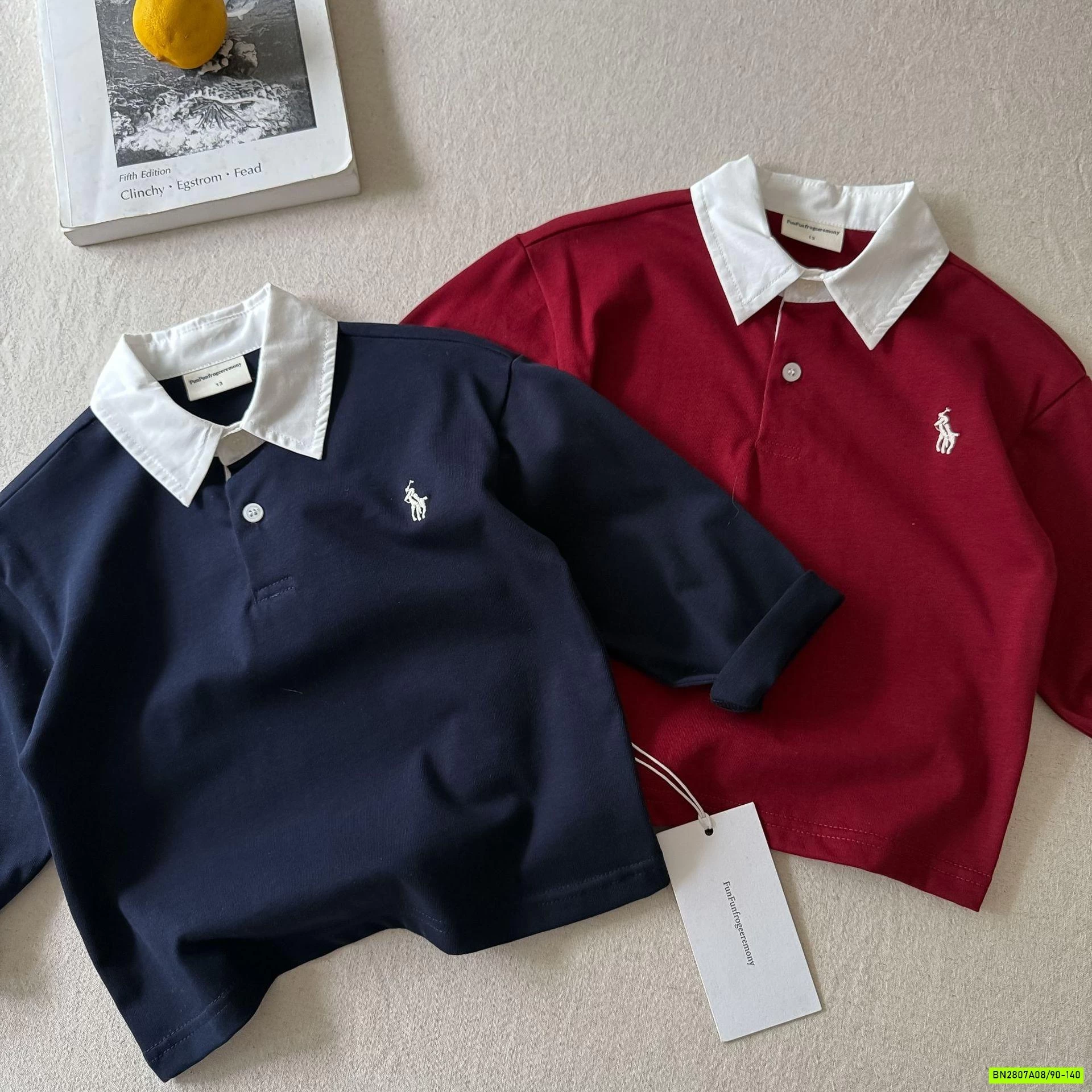 POLO DÀI TAY CỔ PHỐI MÀU MMGGBABY