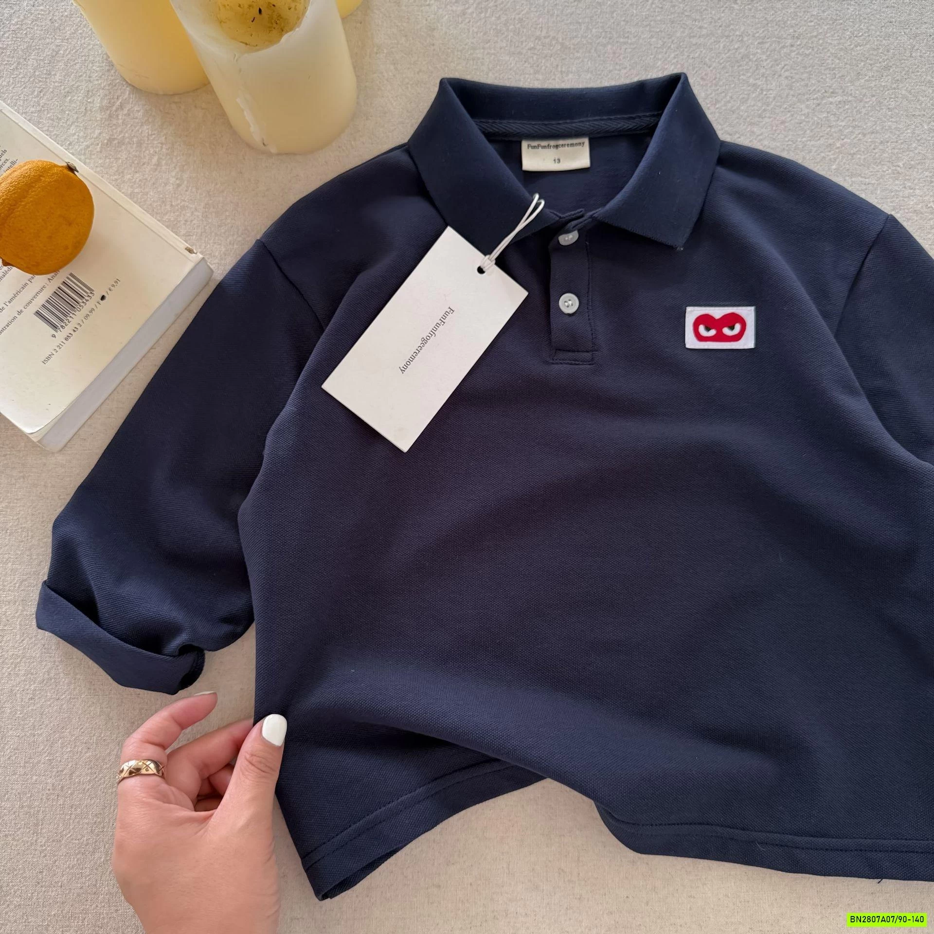 POLO TRƠN MÀU LOGO TRÁI TIM MMGGBABY