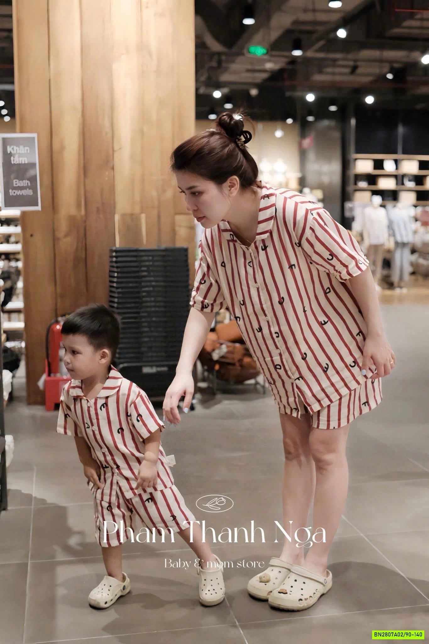 PIZAMA ĐŨI NGẮN TAY MẸ BÉ