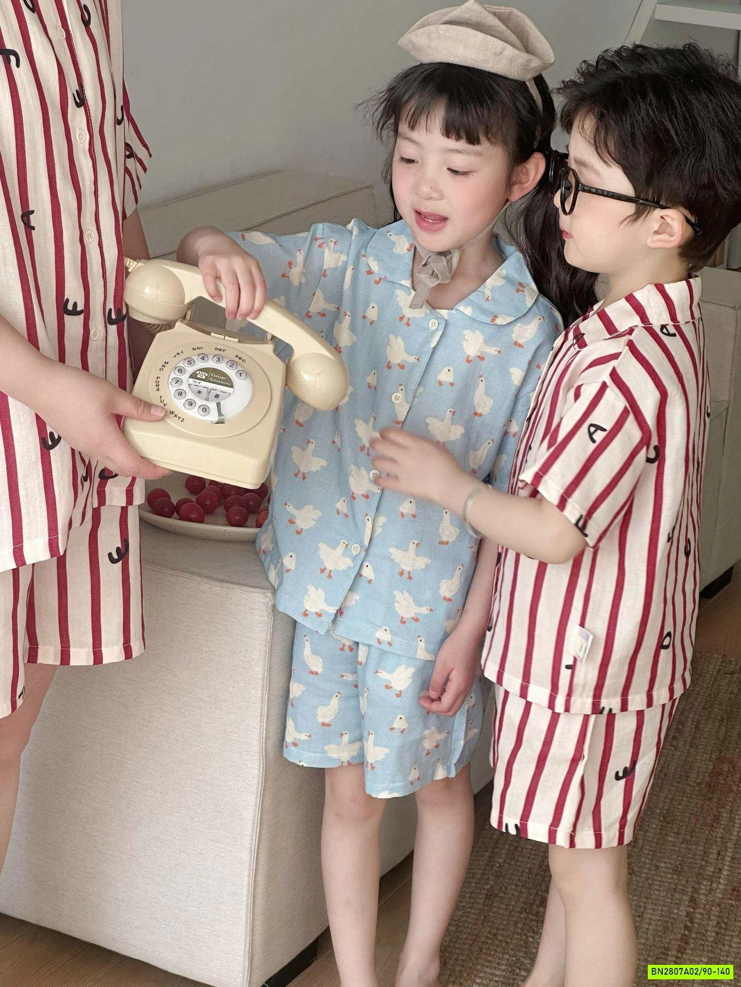 PIZAMA ĐŨI NGẮN TAY MẸ BÉ