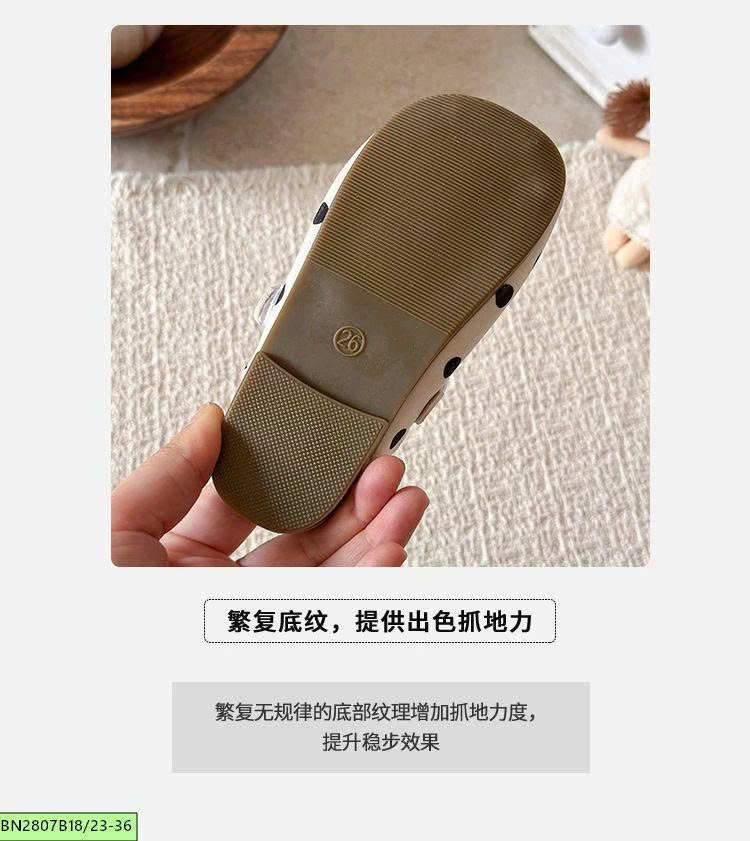 GIÀY CHẤM BI NƠ HỞ GÓT
