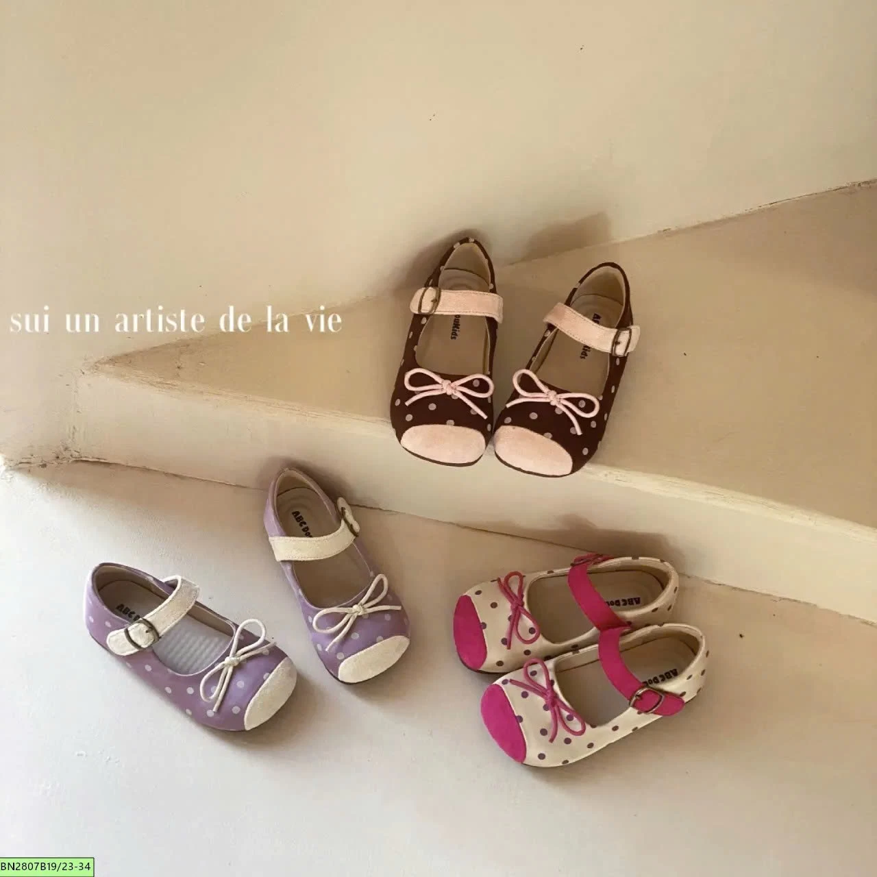 GIÀY CHẤM BI PHỐI MÀU MŨI