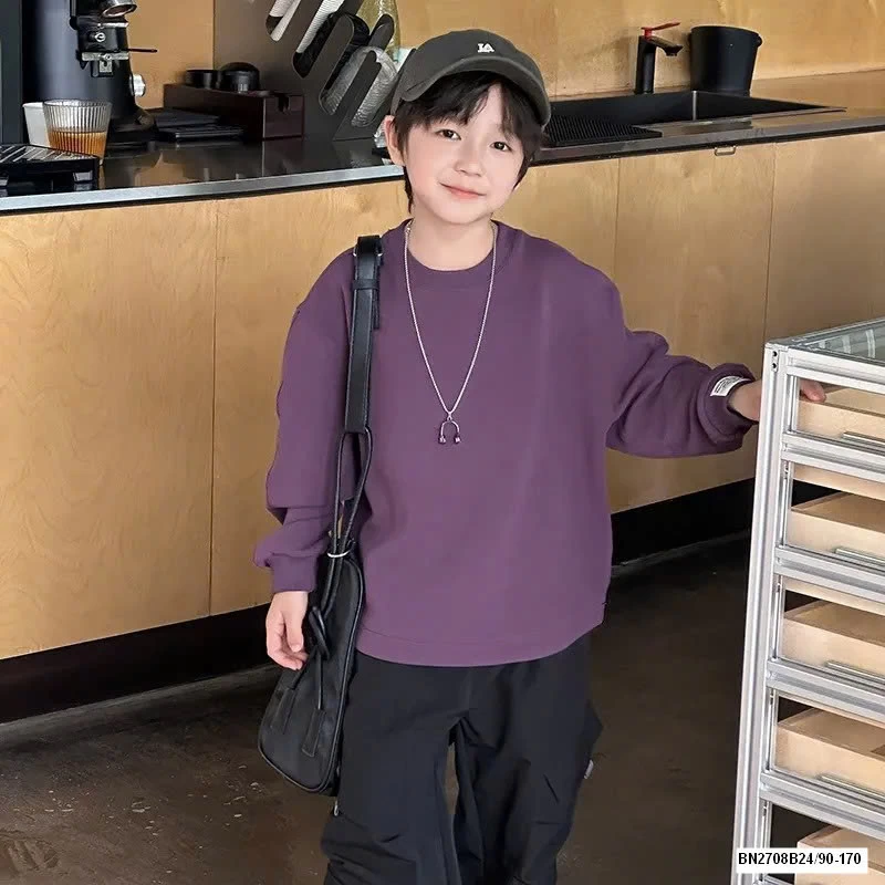 ÁO NỈ DÁNG OVERSIZE CHO BÉ AMBB 25F148