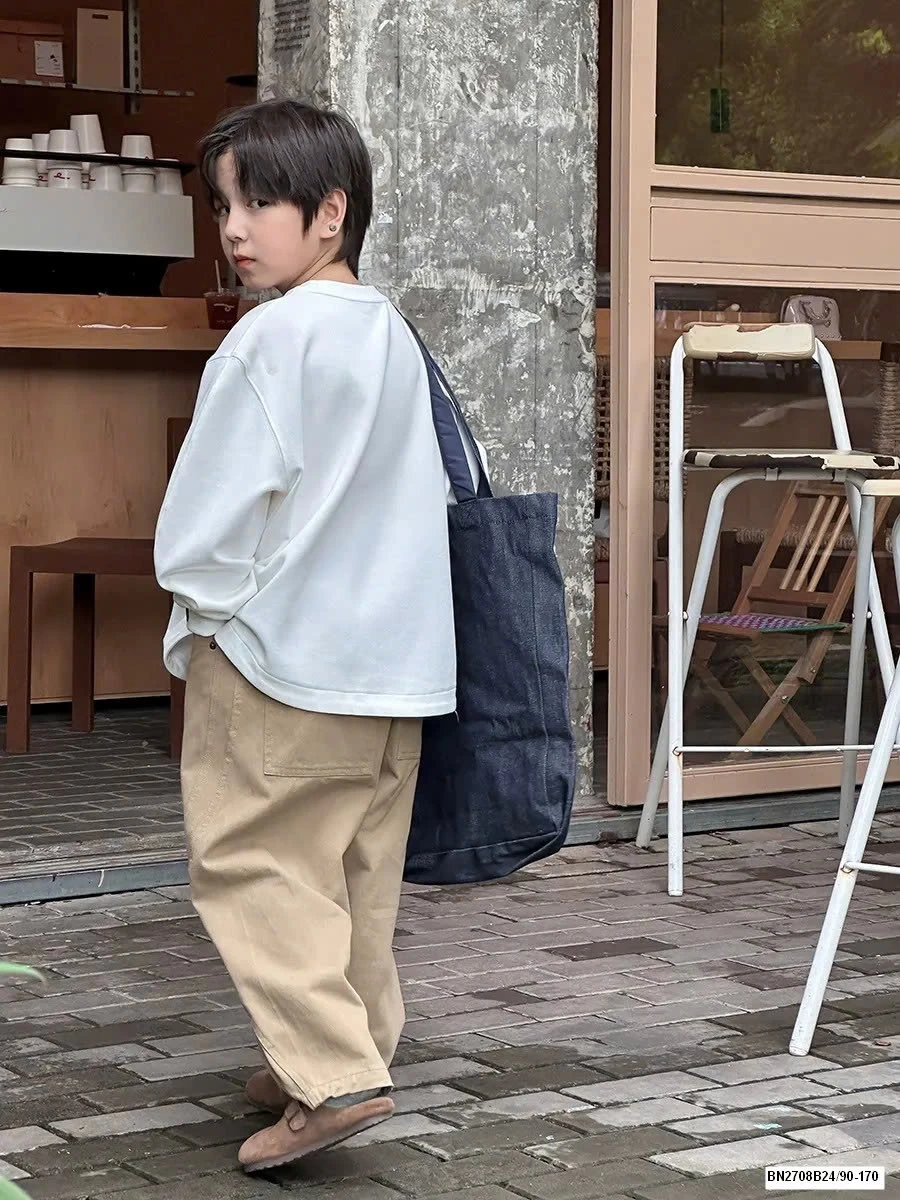 ÁO NỈ DÁNG OVERSIZE CHO BÉ AMBB 25F148