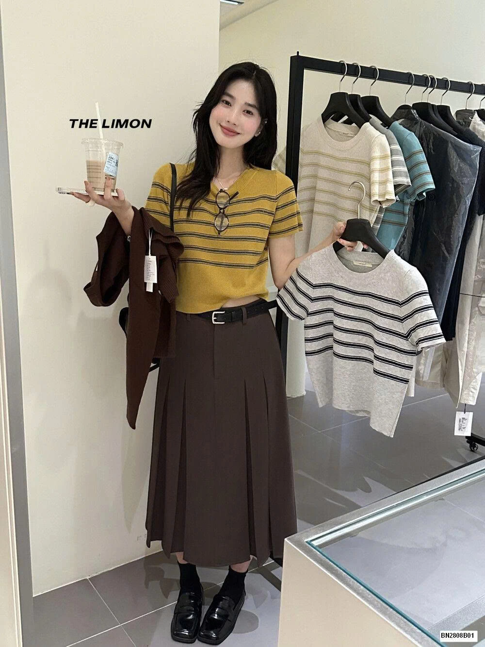 ÁO LEN DỆT PHỐI KẺ NỮ NHÀ THE LIMON