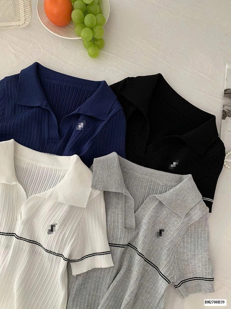 ÁO LEN NGẮN TAY CỔ V