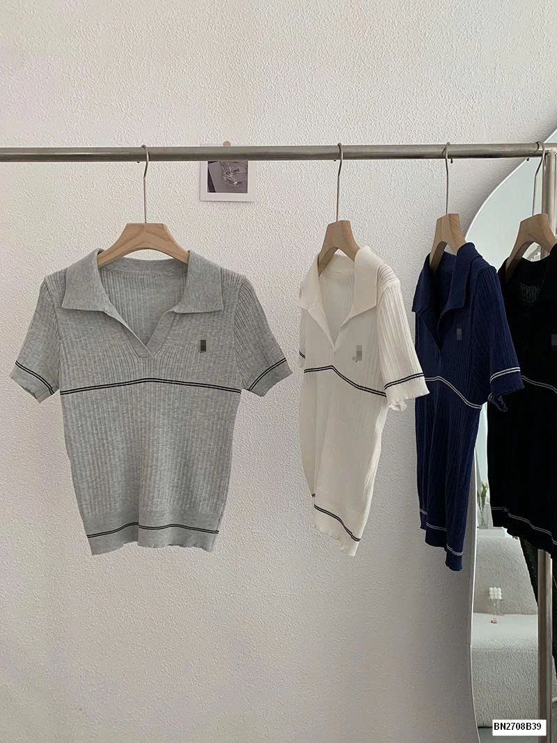 ÁO LEN NGẮN TAY CỔ V