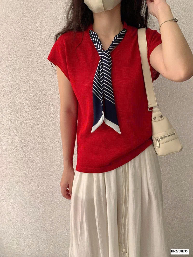 ÁO THUN LƯỚI  TAY HẾN LIỀN KHĂN