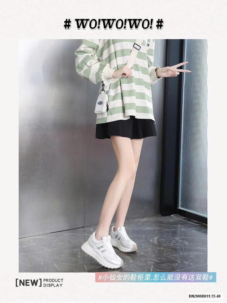 GIÀY SNEAKER 2 VẠCH ĐỘN ĐẾ