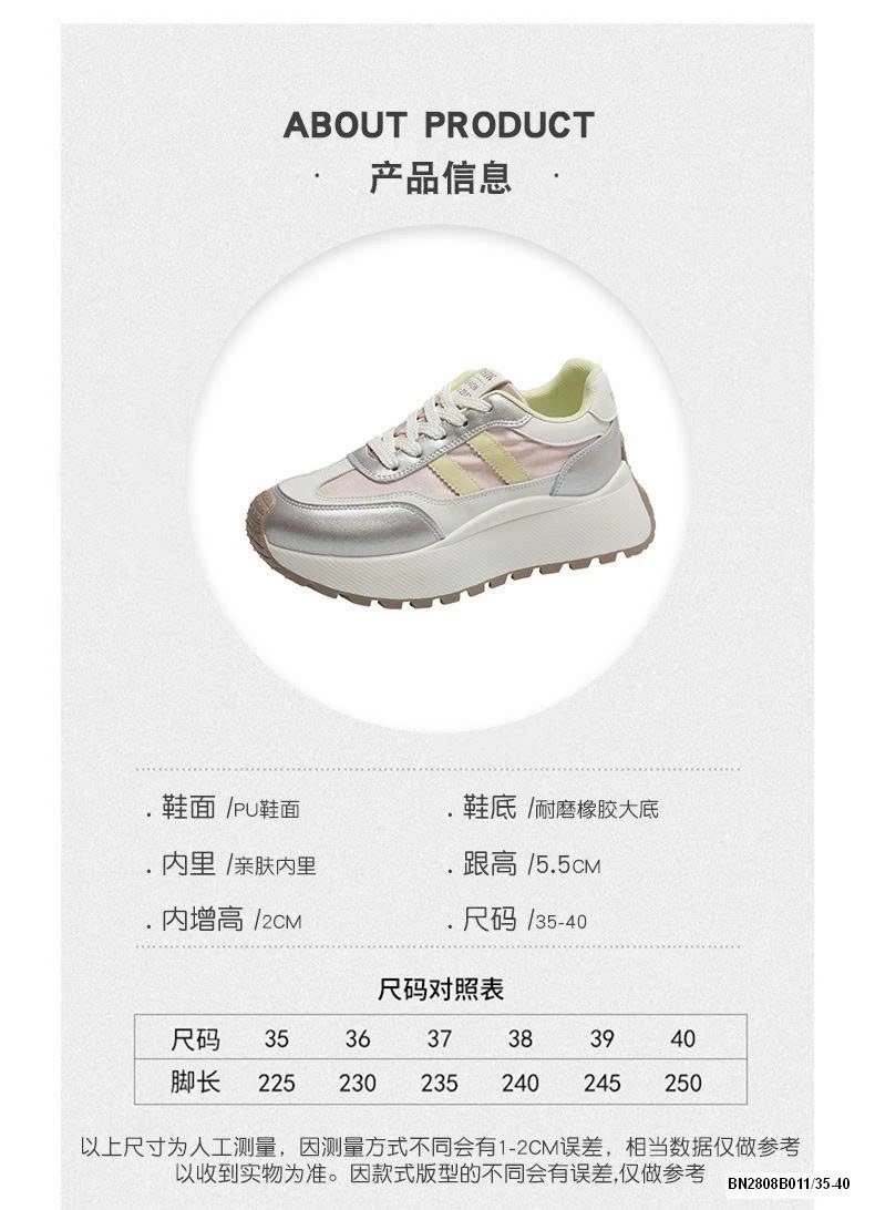 GIÀY SNEAKER 2 VẠCH ĐỘN ĐẾ