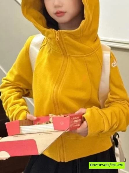 KHOÁC COTTON VÀNG LIỀN MŨ