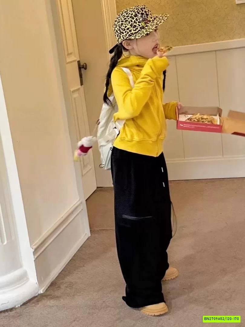 KHOÁC COTTON VÀNG LIỀN MŨ