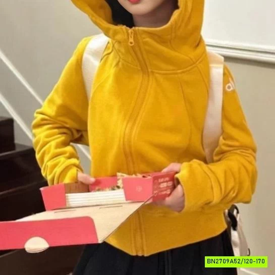 KHOÁC COTTON VÀNG LIỀN MŨ