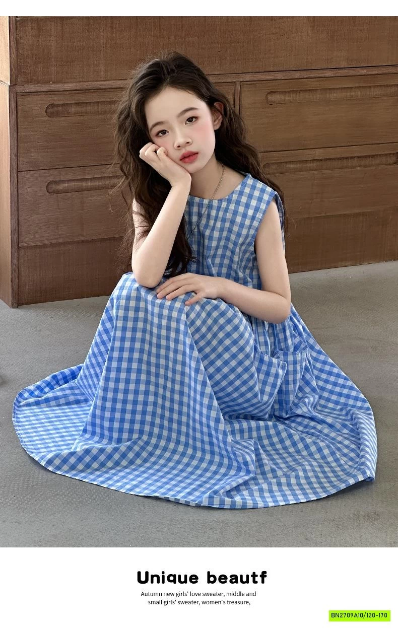 ĐẦM THÔ BABYDOLL CARO XANH