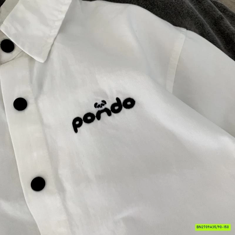 SƠ MI ĐUÔI TÔM THÊU CHỮ