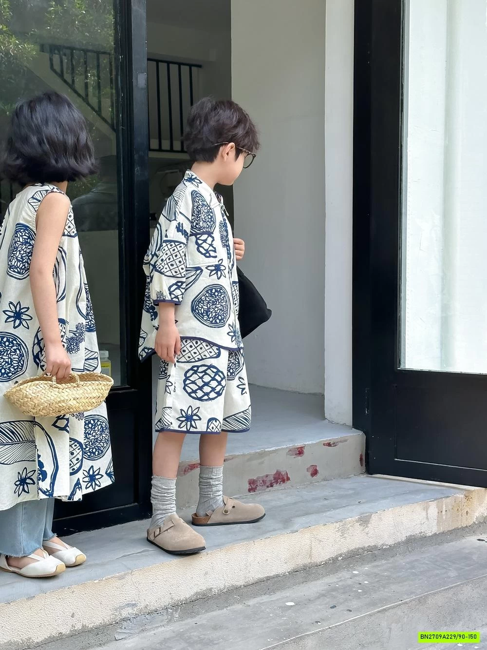COUPLE SƠ MI HỌA TIẾT KUMAIKIDS