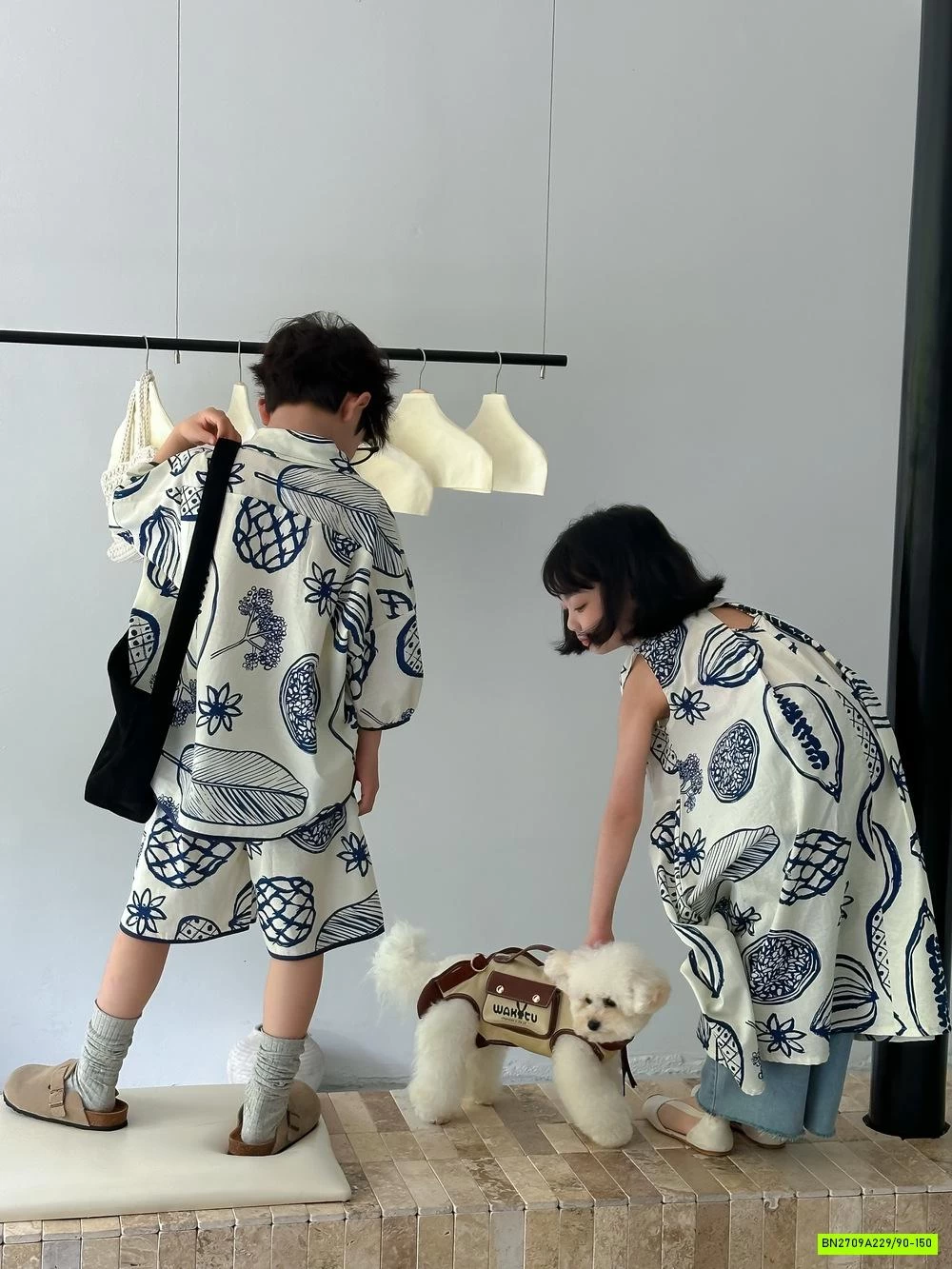 COUPLE SƠ MI HỌA TIẾT KUMAIKIDS