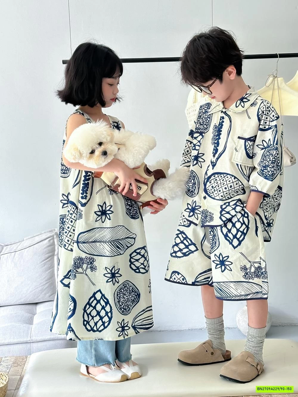 COUPLE SƠ MI HỌA TIẾT KUMAIKIDS