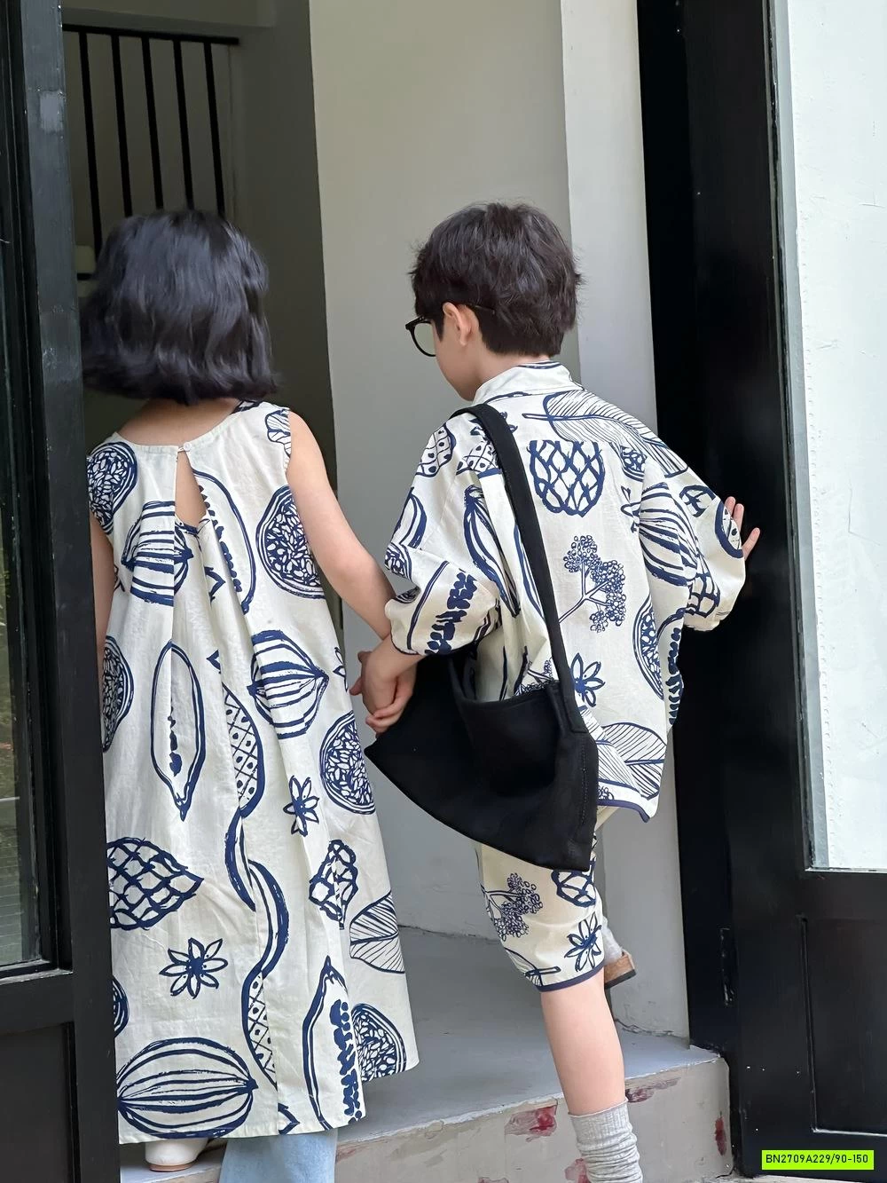 COUPLE SƠ MI HỌA TIẾT KUMAIKIDS