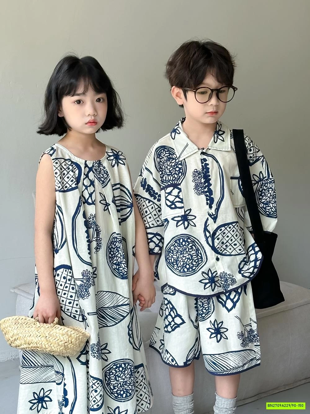 COUPLE SƠ MI HỌA TIẾT KUMAIKIDS