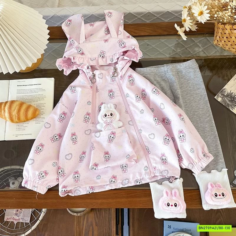 KHOÁC GIÓ LABUBU HỒNG