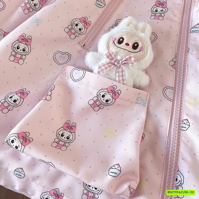 KHOÁC GIÓ LABUBU HỒNG