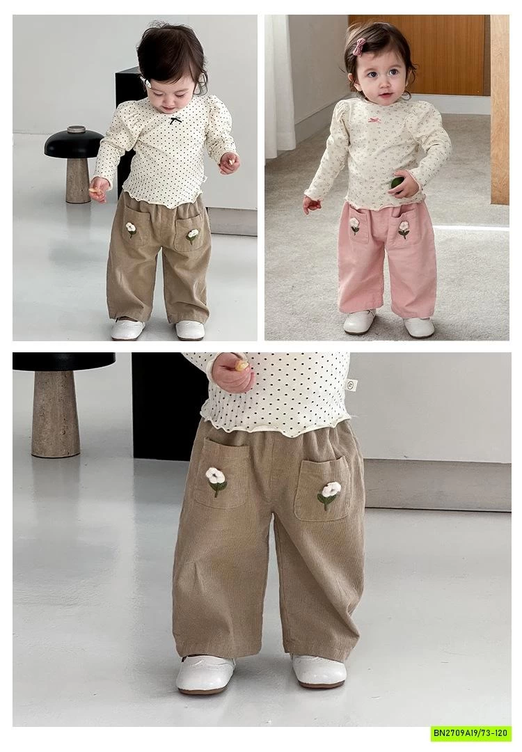 ÁO CHẤM BI MIX QUẦN NHUNG SUÔNG