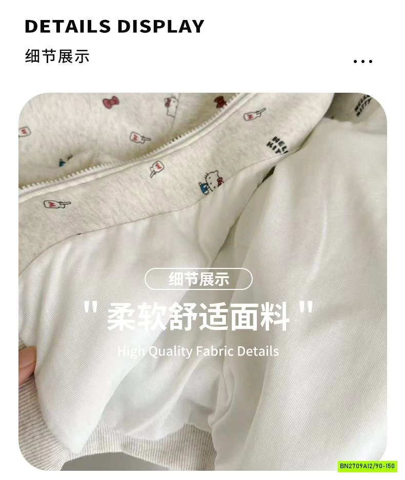 BỘ ĐÔI HODIE KHOÁC KITTY SIÊU DỄ THƯƠNG