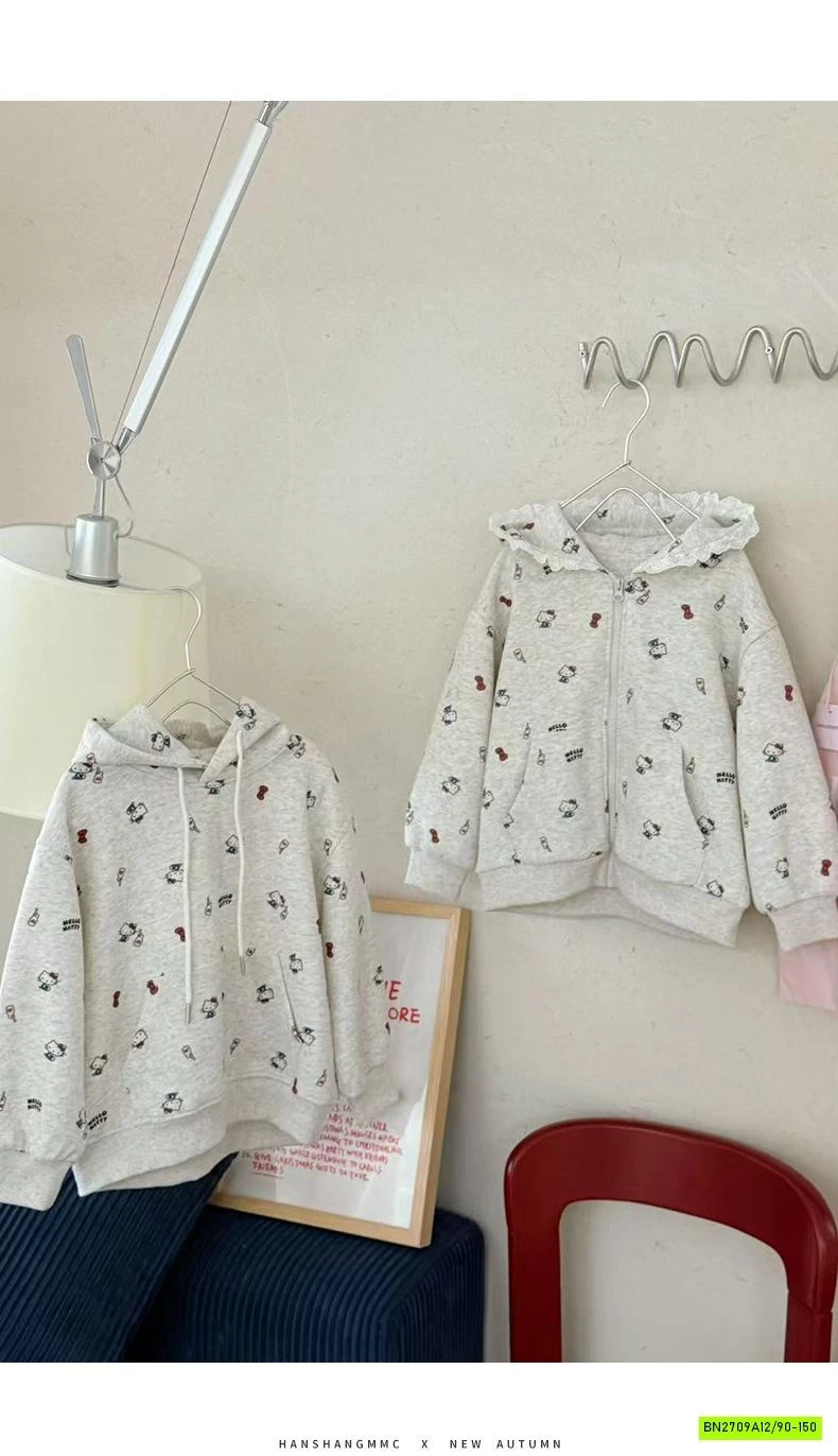 BỘ ĐÔI HODIE KHOÁC KITTY SIÊU DỄ THƯƠNG