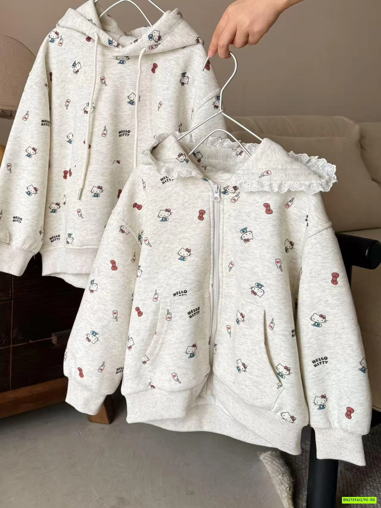 BỘ ĐÔI HODIE KHOÁC KITTY SIÊU DỄ THƯƠNG