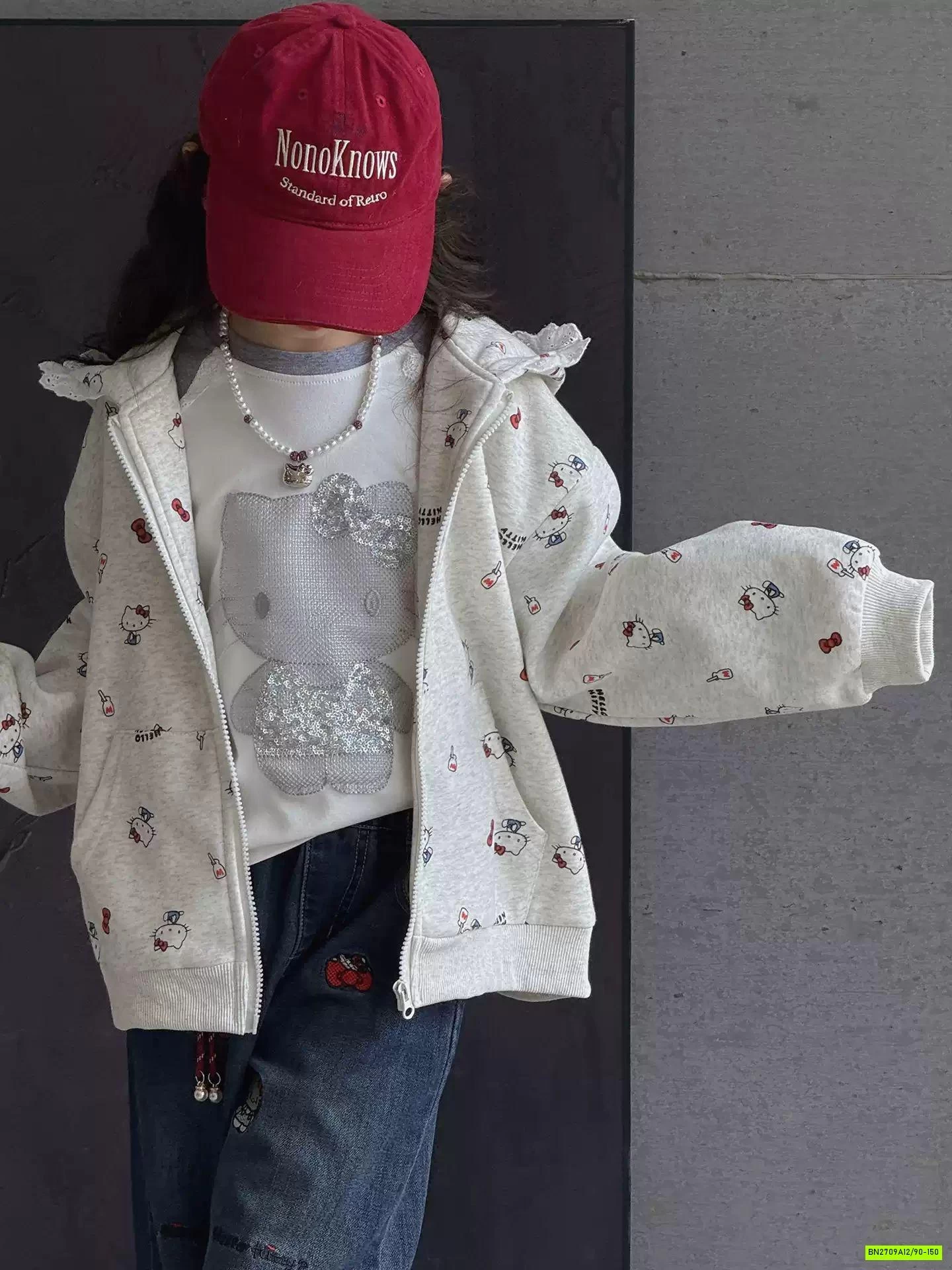 BỘ ĐÔI HODIE KHOÁC KITTY SIÊU DỄ THƯƠNG