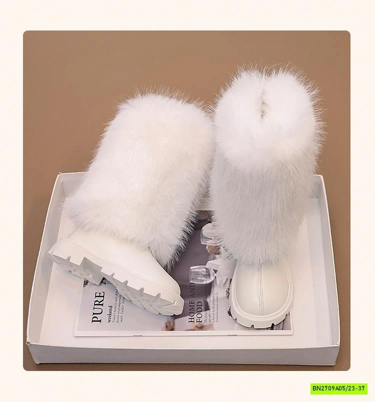 BOOT NGANG GỐI PHỦ LÔNG THỎ SANG CHẢNH