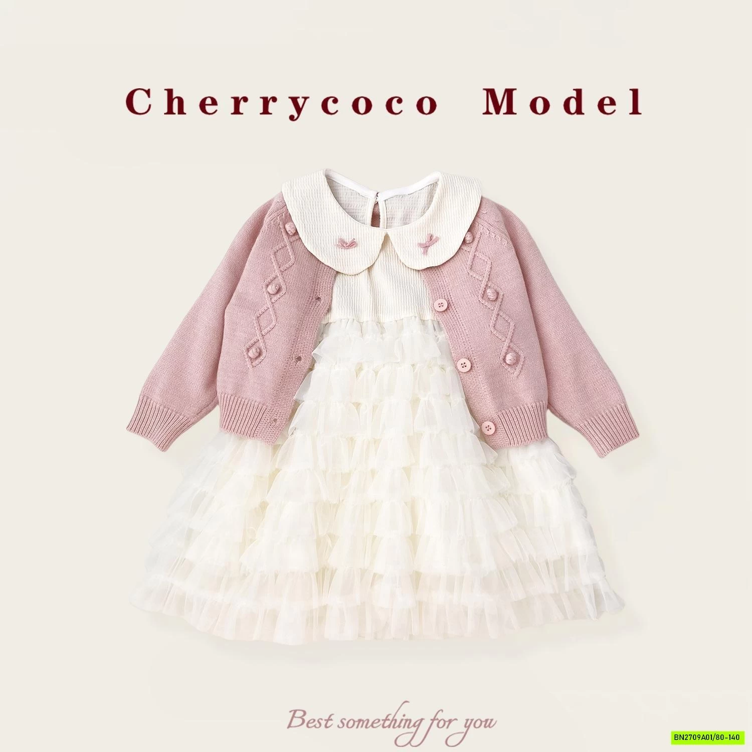 SET VÁY PHỐI TUTU KÈM CARDIGAN CHERRYCOCO